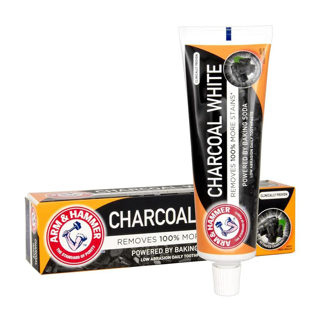 Відбілювальна зубна паста Arm &amp; Hammer Charcoal White Toothpaste з активованим вугіллям, 75 мл